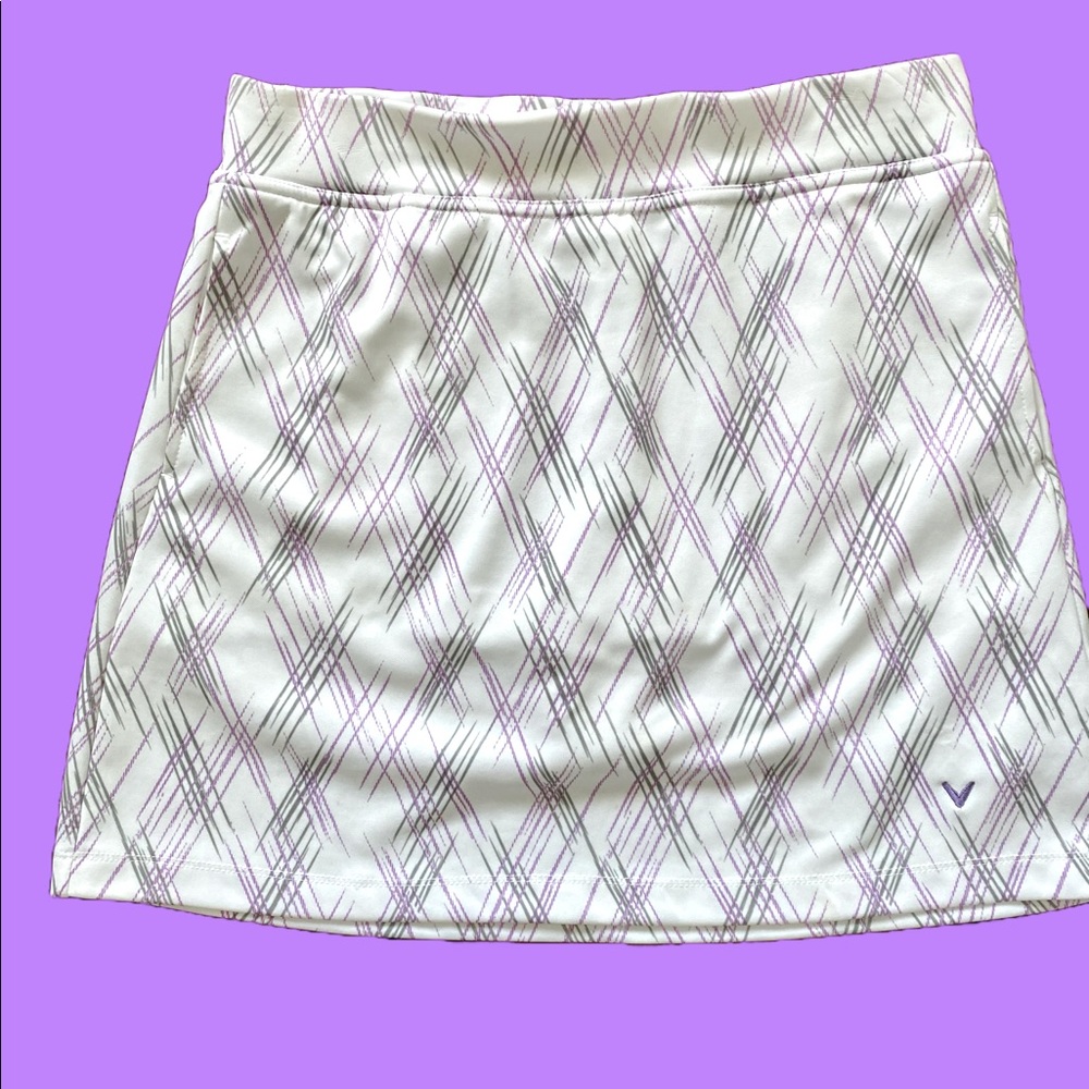 Callaway White and Purple Skort